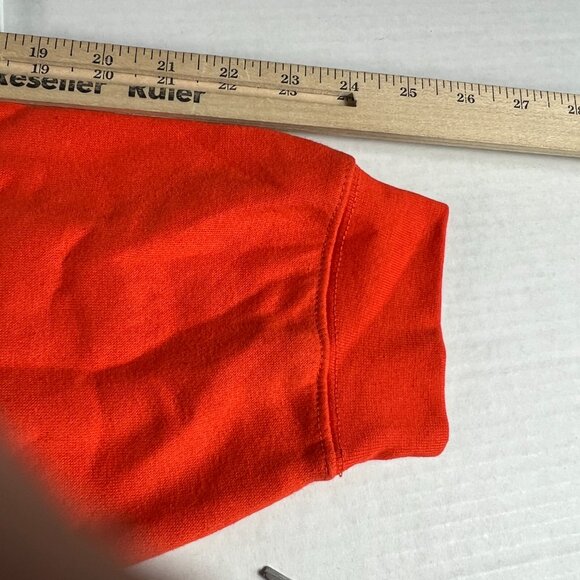 Y2K Illinois Fighting Illini Sweatshirt Adult Extra Extra Large Orange Hoodie - Picture 8 of 13